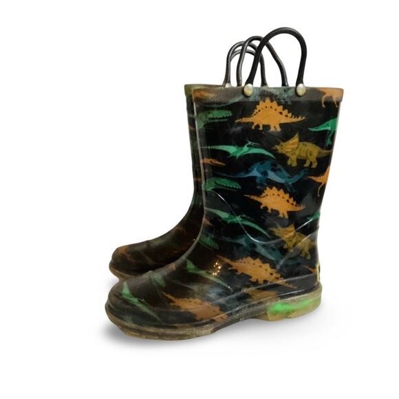 Western Chief Dino Stomp Lighted Rain Boots - Picture 7 of 9